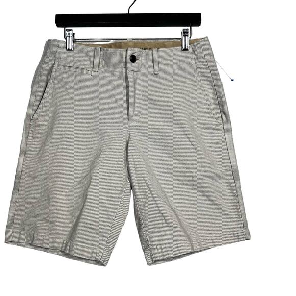 Gap Railroad Stripe Shorts Off White Tan - 31 - Picture 1 of 6